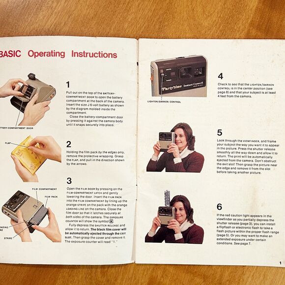 Vintage Kodak PartyTime Instant Camera User Instruction Manual Movie Prop - Picture 4 of 8